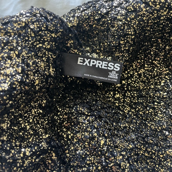 Express Gold/Black Infinity Scarf - Picture 3 of 3